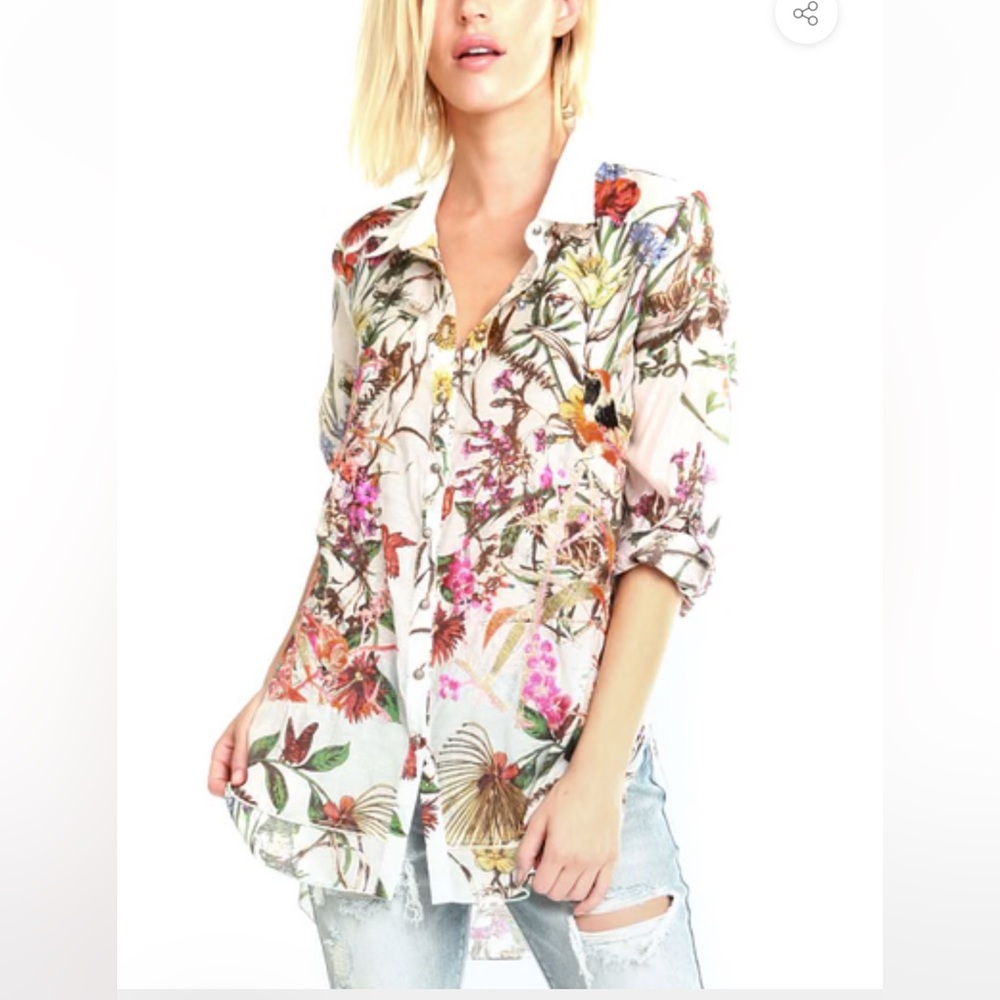 Aratta Silent JourLilia Embroidered Shirt Great Condition